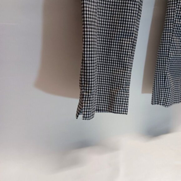 Talbots Ladies Pants Size 12 Chatham Ankle Black & White Gingham Print Side Zip - Picture 4 of 10
